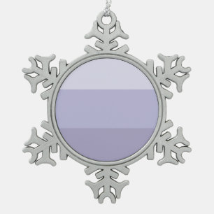 Blue Ombre Striping Schneeflocken Zinn-Ornament