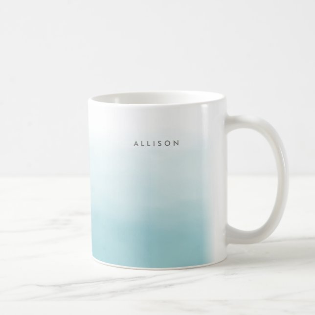 Blue Ombre Wassercolor Kaffeetasse (Rechts)