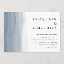 Blue Ombre Wasserfarbenhochzeit