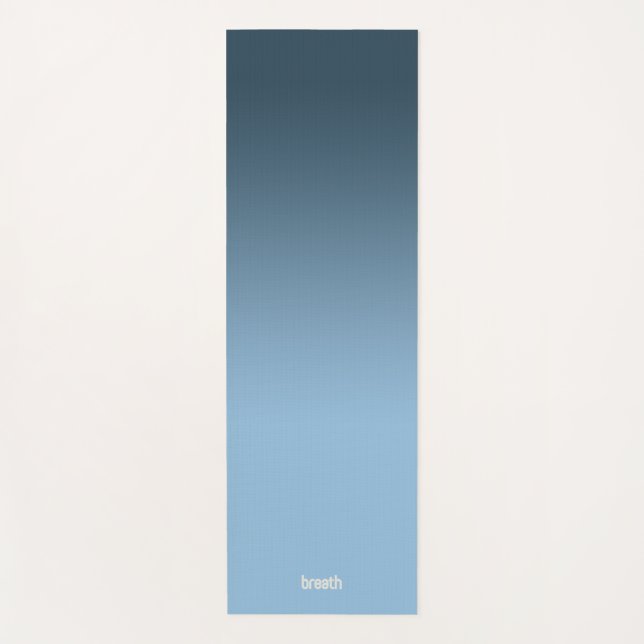 Blue Ombre Yoga Mat-Flow in Farbe, Boden in Ruhe Yogamatte (Vorderseite)