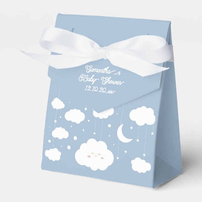 Blue on Cloud 9 Baby Dusche Geschenkschachtel (Vorderseite)