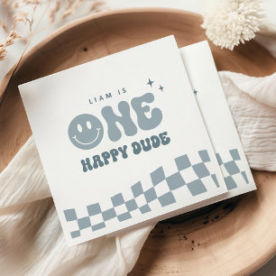 Blue ONE Happy Typ Geburtstagsparty Napkins Serviette
