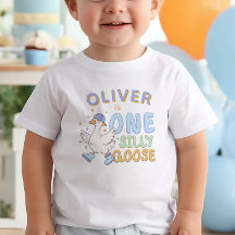 Blue One Silly Goose - Retro Junge Erster Geburtst