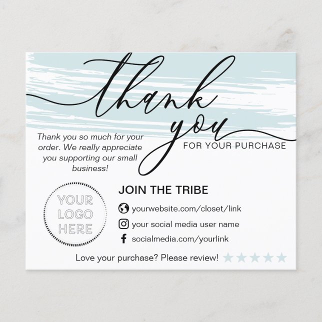 Blue Online Store Small Business Vielen Dank Flyer (Vorne)