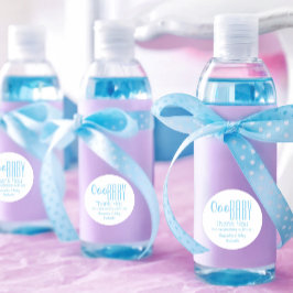 Blue Ooo Baby Invite Siegel oder Gastgeschenk Runder Aufkleber