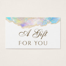 Blue Opal Design Geschenkkarte