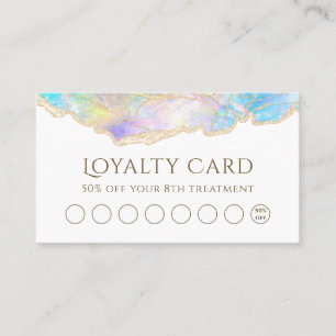 Blue Opal Design Loyalitätskarte Visitenkarte