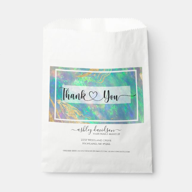 Blue Opal | Geschenktaschen | Papier-Einkaufstasch Geschenktütchen (Vorderseite)