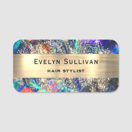 Blue Opal Imitats Gold Foil Glitzer Name Markierun Namensschild