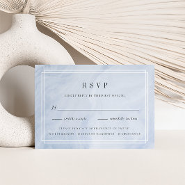 Blue Opal Meal Choice RSVP Card Karte