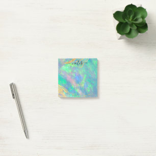 Blue Opal Modernes Glam Note Pad Post-it Klebezettel