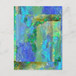 Blue Opal October Birthstone by Sharles Postkarte