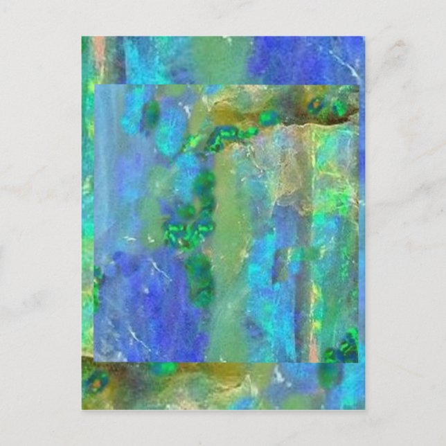 Blue Opal October Birthstone by Sharles Postkarte (Vorderseite)