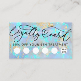 Blue Opal Texture-Hintergrundekarte Visitenkarte