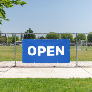 Blue OPEN Banner
