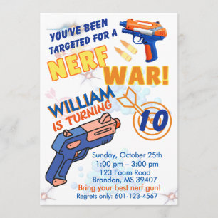 Blue Orange Boys BD-Party - Nerf Krieg 10. Geburts Einladung