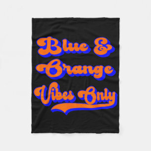 Blue Orange Football Team School Game Day Colors Fleecedecke