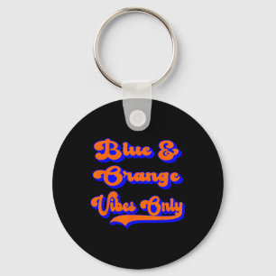 Blue Orange Football Team School Game Day Colors Schlüsselanhänger