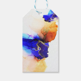 Blue Orange Gold Custom Abstrakt Gift Tags Geschenkanhänger