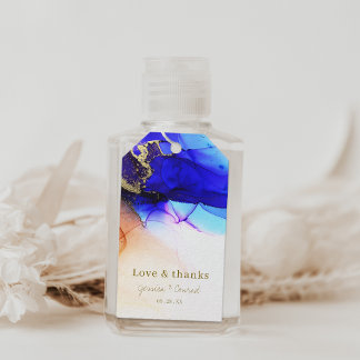 Blue Orange Gold-Namensschilder für Gastgeschenk H Geschenkanhänger