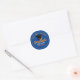 Blue Orange Graduate Custom 2024 Graduation Party Runder Aufkleber (Umschlag)