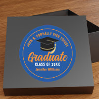 Blue Orange Graduate Custom 2024 Graduation Party
