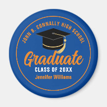 Blue Orange Graduate Custom 2025 Graduation Party