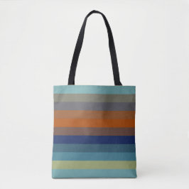 Blue, orange, green, and gray stripes