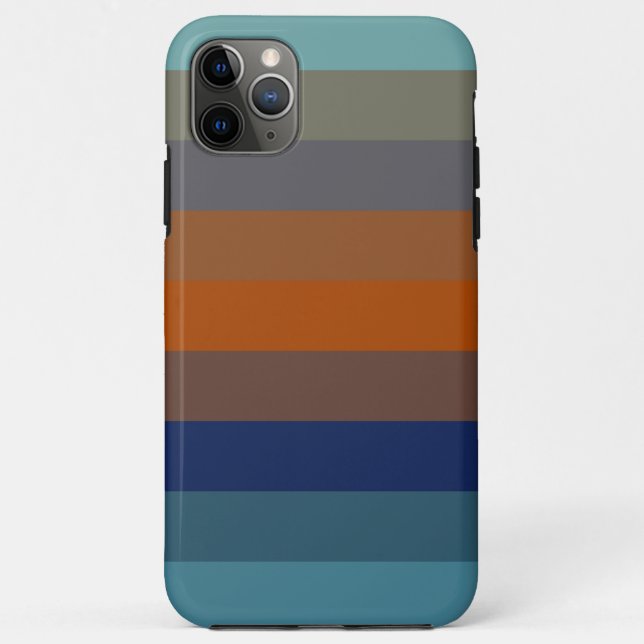 Blue, orange, green, and gray stripes Case-Mate iPhone hülle (Rückseite)