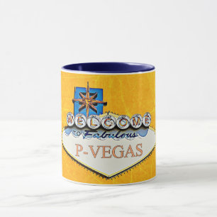 Blue Orange P-Vegas Platteville Wisconsin Tasse