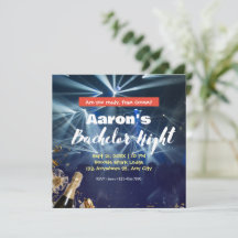 Blue Orange Party Zimmer Bachelor Nachteinladung