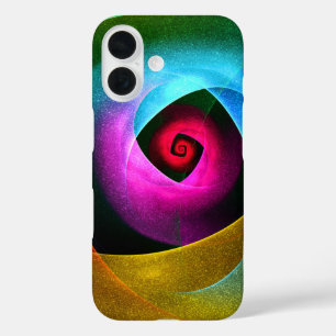 Blue Orange Pink Modernes Abstraktes Kunstmuster # iPhone 16 Hülle