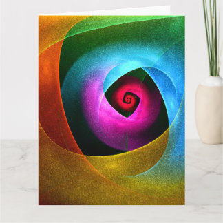 Blue Orange Pink Modernes Abstraktes Kunstmuster # Dankeskarte