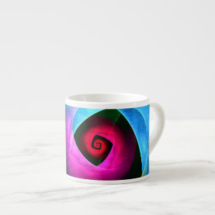 Blue Orange Pink Modernes Abstraktes Kunstmuster # Espressotasse
