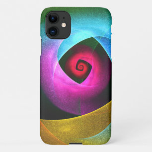 Blue Orange Pink Modernes Abstraktes Kunstmuster # iPhone 11 Hülle