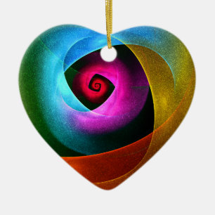 Blue Orange Pink Modernes Abstraktes Kunstmuster # Keramik Ornament
