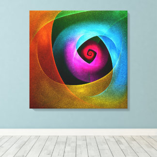Blue Orange Pink Modernes Abstraktes Kunstmuster # Leinwanddruck