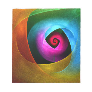 Blue Orange Pink Modernes Abstraktes Kunstmuster # Notizblock