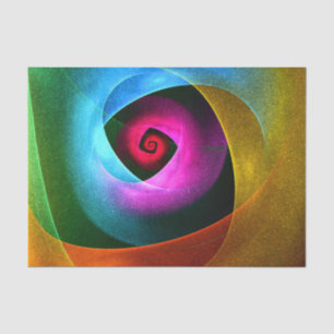 Blue Orange Pink Modernes Abstraktes Kunstmuster # Seidenpapier