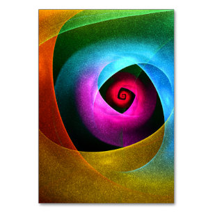 Blue Orange Pink Modernes Abstraktes Kunstmuster # Tischnummer