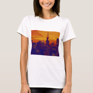 Blue Orange Pop Art New York City T-Shirt