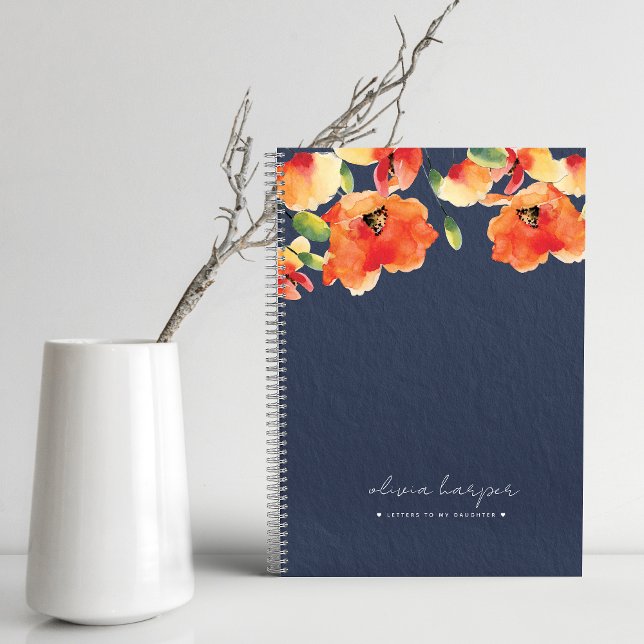 Blue Orange Poppy Letters to Daughter Journal Notizbuch (Von Creator hochgeladen)