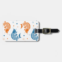 Blue Orange Summer Japanese Koi Fisch