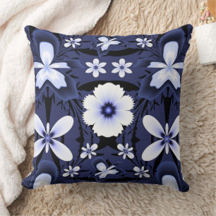 Blue Orchid Elegante Blume Kissen