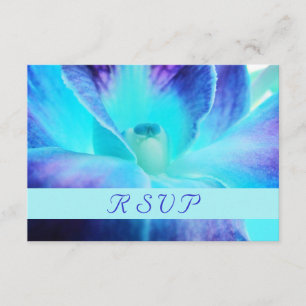 Blue Orchid RSVP Karte