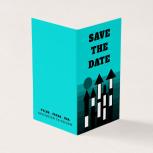 Blue Oriental Palace, Foto Save the Date Card Visitenkarten