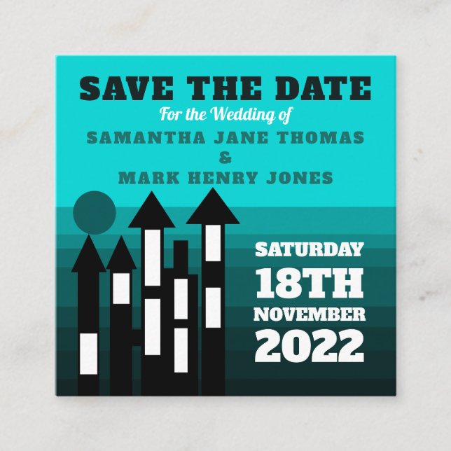 Blue Oriental Palace, Save the Date Begleitkarte