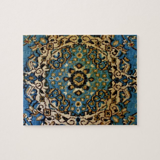 Blue Oriental Rug Puzzle (Horizontal)
