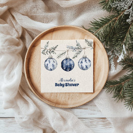 Blue Ornament Garland Baby Dusche Serviette