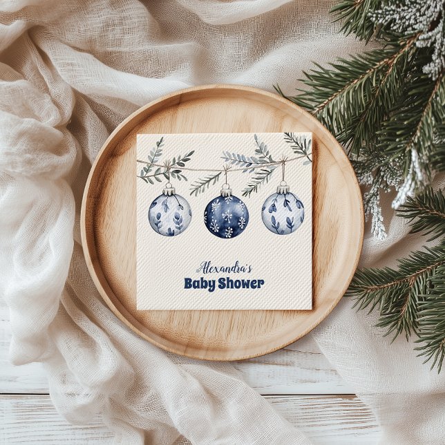 Blue Ornament Garland Baby Dusche Serviette (Von Creator hochgeladen)